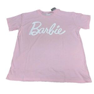 Barbie Logo Light Pink Short Sleeve Graphic Tee XXL